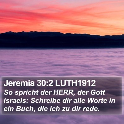 Jeremia 30:2 LUTH1912 Bible Verse Image