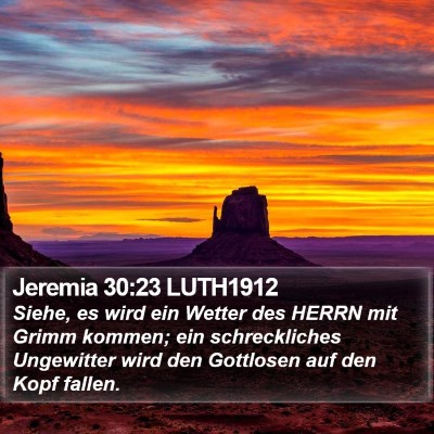 Jeremia 30:23 LUTH1912 Bible Verse Image