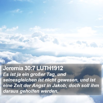 Jeremia 30:7 LUTH1912 Bible Verse Image
