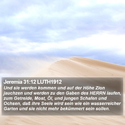 Jeremia 31:12 LUTH1912 Bible Verse Image