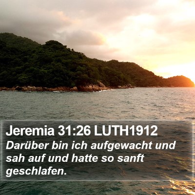 Jeremia 31:26 LUTH1912 Bible Verse Image