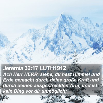 Jeremia 32:17 LUTH1912 Bible Verse Image