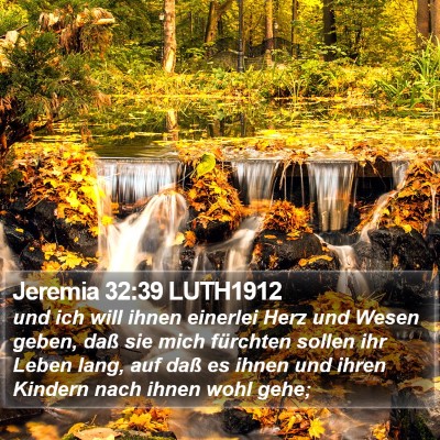 Jeremia 32:39 LUTH1912 Bible Verse Image