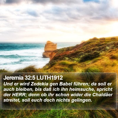 Jeremia 32:5 LUTH1912 Bible Verse Image