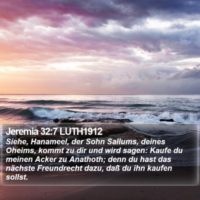 Jeremia 32:7 LUTH1912 Bible Verse Image