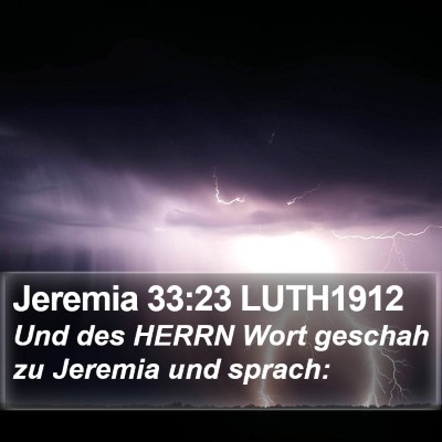 Jeremia 33:23 LUTH1912 Bible Verse Image