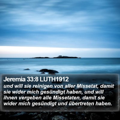 Jeremia 33:8 LUTH1912 Bible Verse Image