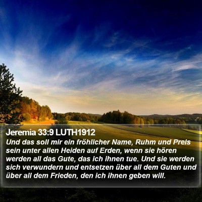Jeremia 33:9 LUTH1912 Bible Verse Image