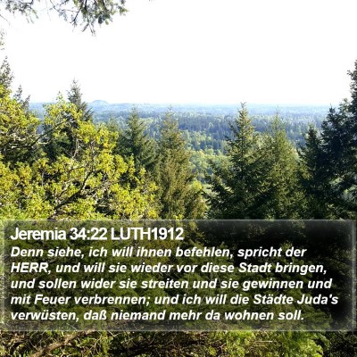 Jeremia 34:22 LUTH1912 Bible Verse Image