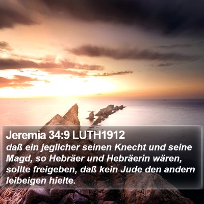 Jeremia 34:9 LUTH1912 Bible Verse Image