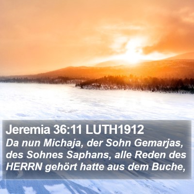 Jeremia 36:11 LUTH1912 Bible Verse Image