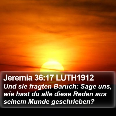 Jeremia 36:17 LUTH1912 Bible Verse Image