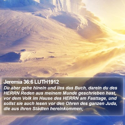 Jeremia 36:6 LUTH1912 Bible Verse Image