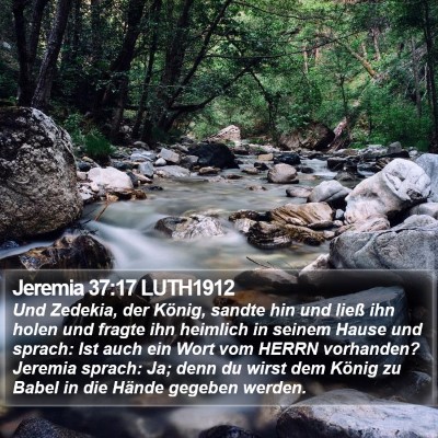Jeremia 37:17 LUTH1912 Bible Verse Image