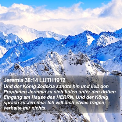 Jeremia 38:14 LUTH1912 Bible Verse Image