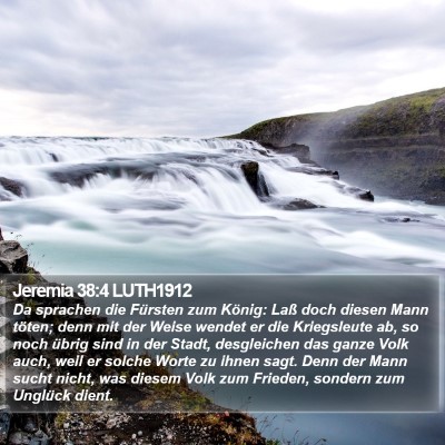 Jeremia 38:4 LUTH1912 Bible Verse Image