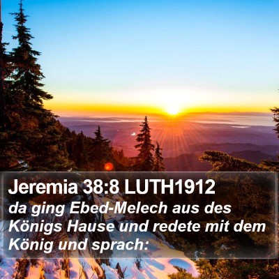 Jeremia 38:8 LUTH1912 Bible Verse Image