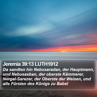 Jeremia 39:13 LUTH1912 Bible Verse Image