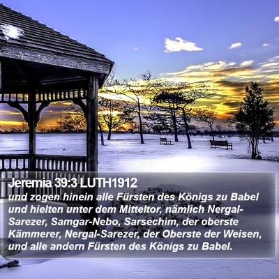 Jeremia 39:3 LUTH1912 Bible Verse Image