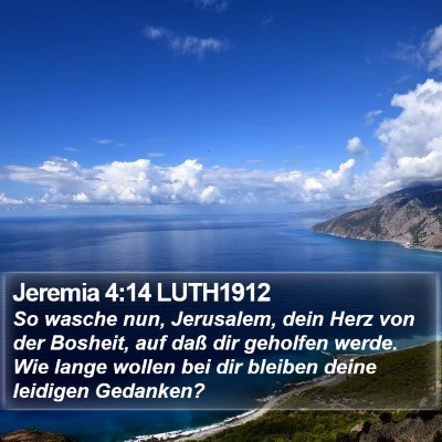 Jeremia 4:14 LUTH1912 Bible Verse Image