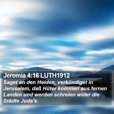 Jeremia 4:16 LUTH1912 Bible Verse Image