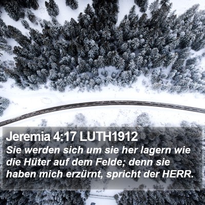 Jeremia 4:17 LUTH1912 Bible Verse Image