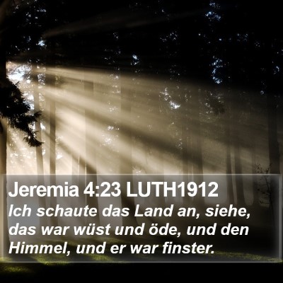 Jeremia 4:23 LUTH1912 Bible Verse Image