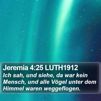 Jeremia 4:25 LUTH1912 Bible Verse Image