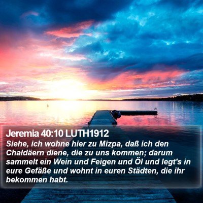 Jeremia 40:10 LUTH1912 Bible Verse Image