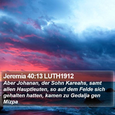 Jeremia 40:13 LUTH1912 Bible Verse Image
