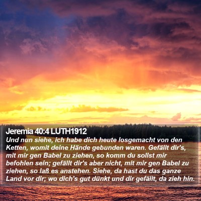 Jeremia 40:4 LUTH1912 Bible Verse Image