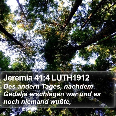 Jeremia 41:4 LUTH1912 Bible Verse Image