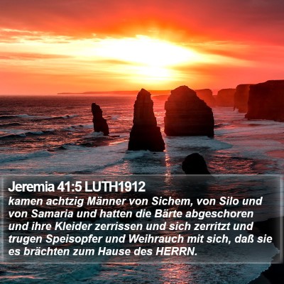 Jeremia 41:5 LUTH1912 Bible Verse Image