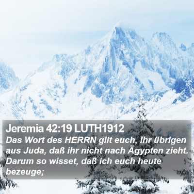 Jeremia 42:19 LUTH1912 Bible Verse Image