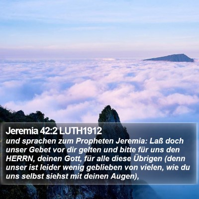 Jeremia 42:2 LUTH1912 Bible Verse Image