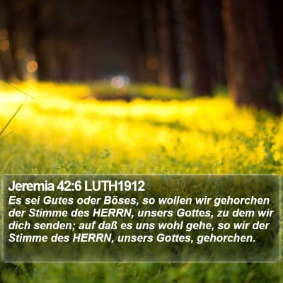 Jeremia 42:6 LUTH1912 Bible Verse Image