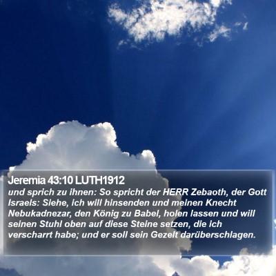 Jeremia 43:10 LUTH1912 Bible Verse Image