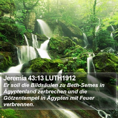 Jeremia 43:13 LUTH1912 Bible Verse Image