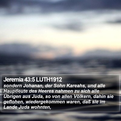 Jeremia 43:5 LUTH1912 Bible Verse Image