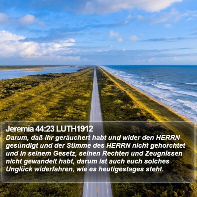 Jeremia 44:23 LUTH1912 Bible Verse Image