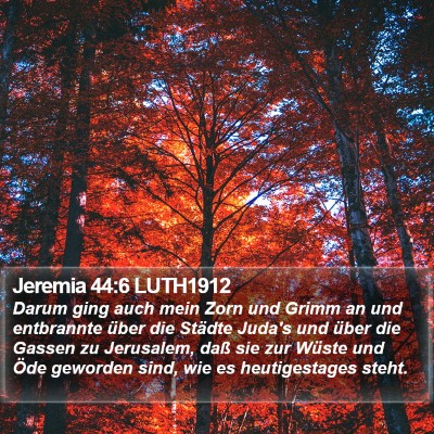 Jeremia 44:6 LUTH1912 Bible Verse Image