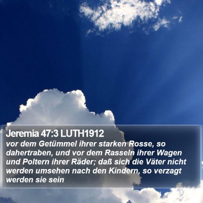 Jeremia 47:3 LUTH1912 Bible Verse Image