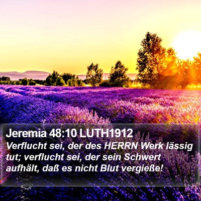 Jeremia 48:10 LUTH1912 Bible Verse Image
