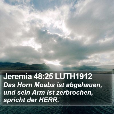 Jeremia 48:25 LUTH1912 Bible Verse Image