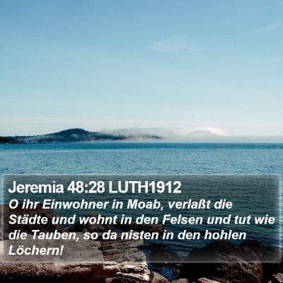 Jeremia 48:28 LUTH1912 Bible Verse Image