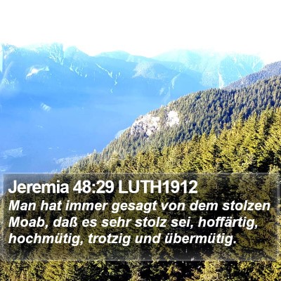 Jeremia 48:29 LUTH1912 Bible Verse Image