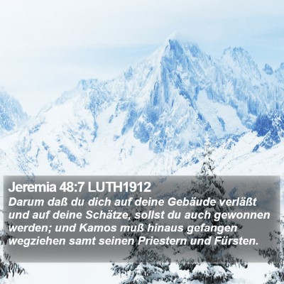Jeremia 48:7 LUTH1912 Bible Verse Image