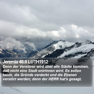 Jeremia 48:8 LUTH1912 Bible Verse Image