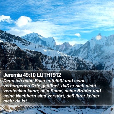 Jeremia 49:10 LUTH1912 Bible Verse Image