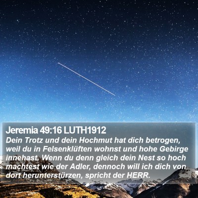 Jeremia 49:16 LUTH1912 Bible Verse Image